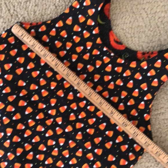 Candy Corn/ Pumpkin Halloween Girls Jumper Reversible dress - Picture 10 of 12
